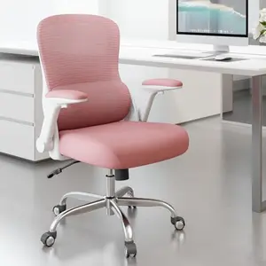 Veratric pink ergonomic office chair with adjustable lumbar support