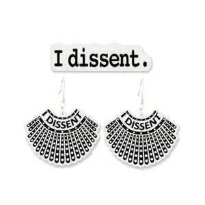 QRH RBG Dissent Collar Earrings and Brooch Pin Set