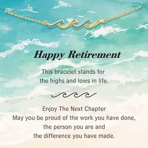 Gold-plated wave bracelet retirement gift by IEFLIFE