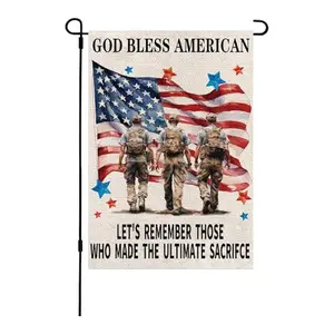 generic patriotic garden flag with 250th anniversary stars and stripes