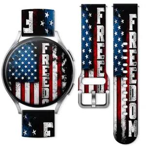 ATYOMG America flag silicone band for Samsung Galaxy Watch