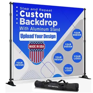 TFEN Custom 10x8ft Step and Repeat Backdrop with Stand