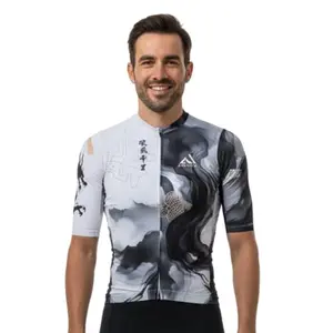 ARVENTO Professional Cycling Jersey in ink color with full zip and rear pockets