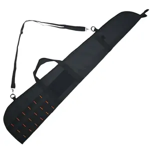 KOKKOYA 49 inch soft rifle case in black with MOLLE webbing and full-length zipper