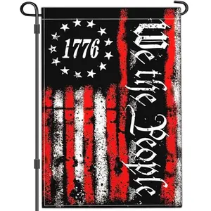 Shuitouk We The People 1776 vintage garden flag with Betsy Ross 13 star design, 12x18 inch double-sided