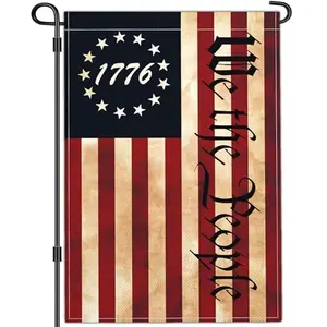 Shuitouk We The People 1776 patriotic garden flag with Betsy Ross design