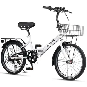AVASTA folding bike with basket and rear rack