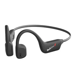 RockShine R1 Open Ear Headphones in black with flexible earhooks