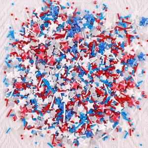 LEBERY bottle of red, white, and blue sprinkles with silver star accents