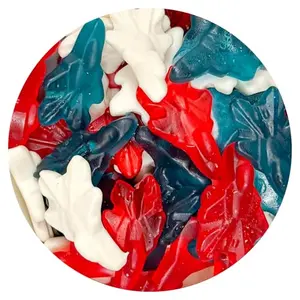 Bulk bag of red, white, and blue airplane-shaped gummy candy