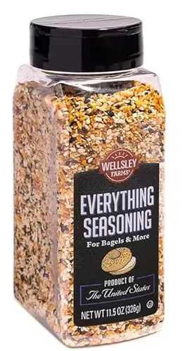 Wellsley Farms Everything Bagel Seasoning large container with blue lid