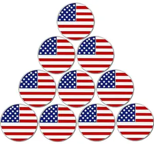 Adhere golf ball markers pack featuring American flag designs