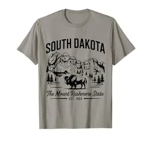 South Dakota state pride shirt with Mount Rushmore and 1889 design