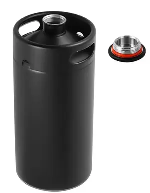 Chciyich 128oz matte black mini beer keg with silicone hose