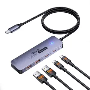 QUUGE USB C Hub with 10Gbps and 3.3ft braided cable