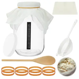 Honeydak water kefir starter kit with gallon mason jar and accessories