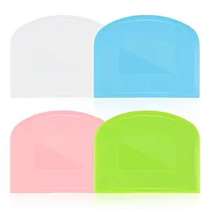 Set of four colorful plastic dough scrapers by JIUZI