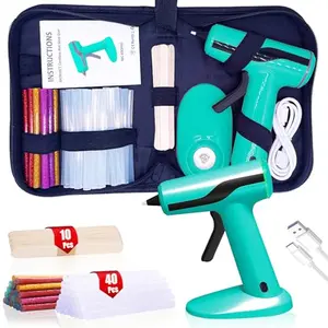 MONVICT Cordless Hot Glue Gun Kit with USB-C charging, glue sticks, and carrying case