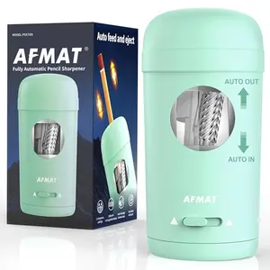 AFMAT green automatic rechargeable pencil sharpener for classroom