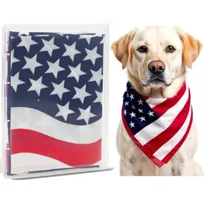 Accesfire XLarge dog bandanas in storage box with American flag design
