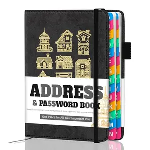 hi!SCI address book with colorful alphabetical tabs and black cover