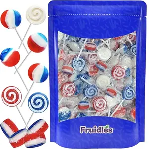 Fruidles assorted patriotic lollipops and barrels mix bulk