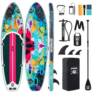 SKADDLES Paintide design inflatable paddle board on lake