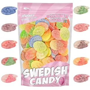 Bag of assorted Swedish sour gummy candies
