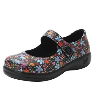 Alegria Women's Kourtney nursing clog with adjustable Mary Jane strap and closed back