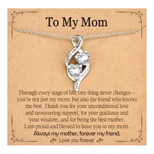 Infinity double heart necklace to my mom