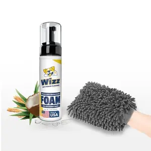 Muddy Mat foam paw cleaner with chenille grooming mitt