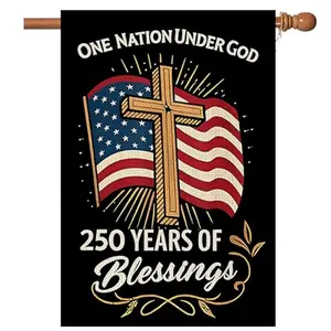 MAGJIUKE large one nation under god garden flag 28x40