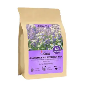 FullChea Chamomile Lavender Tea 60 tea bags in resealable bag