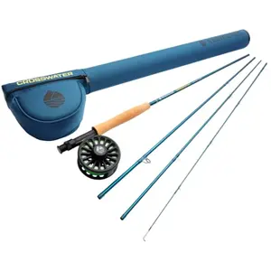Redington Crosswater Fly Fishing Outfit with 4-piece rod, reel, and travel case