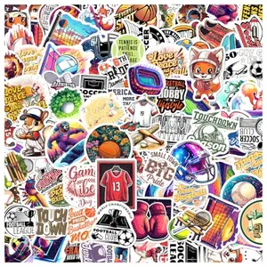 108 motivational sports stickers pack with quotes, football, basketball, soccer designs