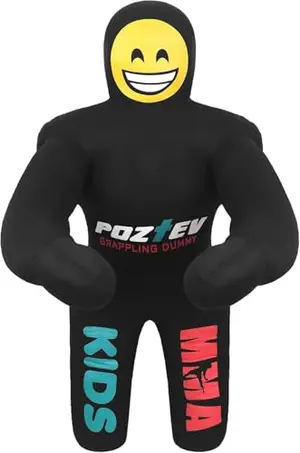 POZTEV kids black canvas grappling dummy, 3ft tall