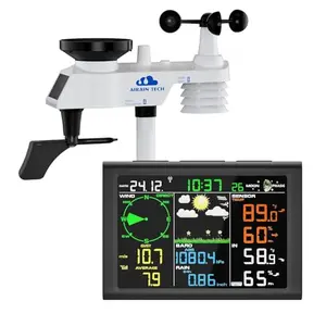 AIRAIN TECH 10-in-1 wireless weather station with outdoor sensor and large display