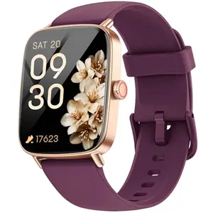 aeac smart watch for women with purple band and health tracking