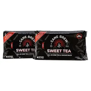 Cane Brew Sweet Tea bag steeping in a pitcher of iced tea