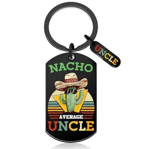 Qiubewi nacho average uncle keychain with cactus wearing sunglasses and hat