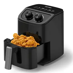 OSTBA 2.5QT Air Fryer in black with simple knob controls