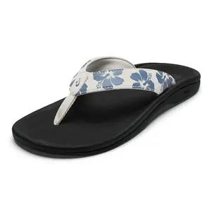 OLUKAI Ohana women's white sand beach sandals with arch support