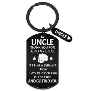 WEHBVF uncle keychain with thank you for being my uncle message
