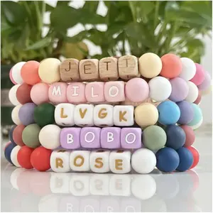 Goucrro Personalized Beaded Dog Collar with custom name letters