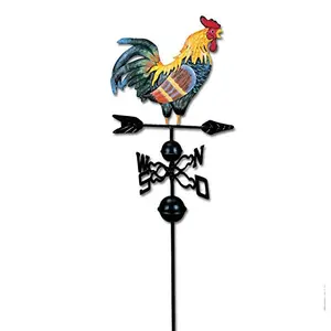 HKZTUY cast iron rooster weathervane on a pole