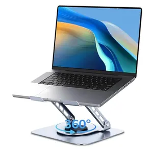 Leeboom 360 Rotating Laptop Stand on a desk