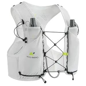 N NEVO RHINO white ultralight running vest with soft flasks