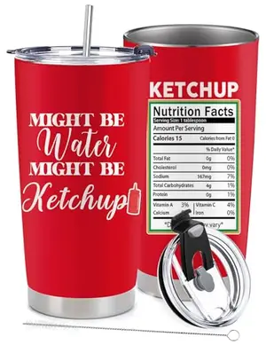 BSHELLOE Ketchup Themed Stainless Steel Tumbler