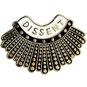HSTEVSIT RBG Dissent Collar Enamel Pin with justice words