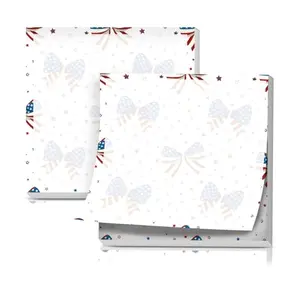 Cute sticky note pad with an American patriotic bow design